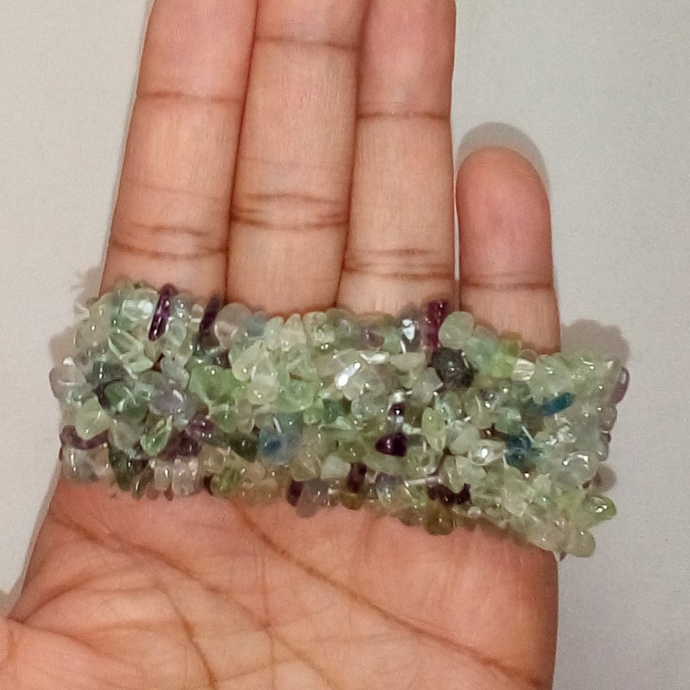 Fluorite Stone Stretchy Multi-Strand Bracelet:  New.  Never Used!!